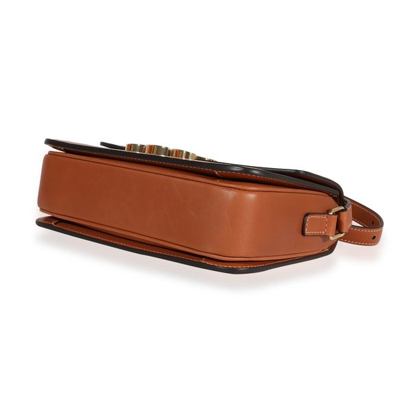 Celine Brown Triomphe Canvas & Calfskin Teen Triomphe Bag - Picture 7 of 8